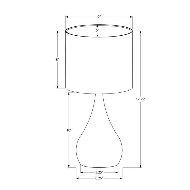 Alt view image 3 of 5 - Lighting, Set Of 2, 18"H, Table Lamp, Black Metal, Ivory / Cream Shade, Contemporary