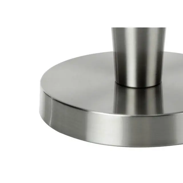 Alt view image 4 of 5 - Lighting, Set Of 2, 24"H, Table Lamp, Usb Port included, Nickel Metal, Grey Shade, Contemporary