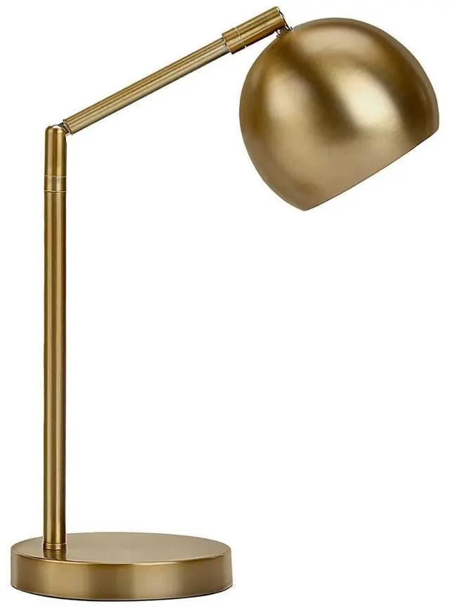 Main image of Lighting, 19"H, Table Lamp, Gold Metal, Gold Shade, Contemporary