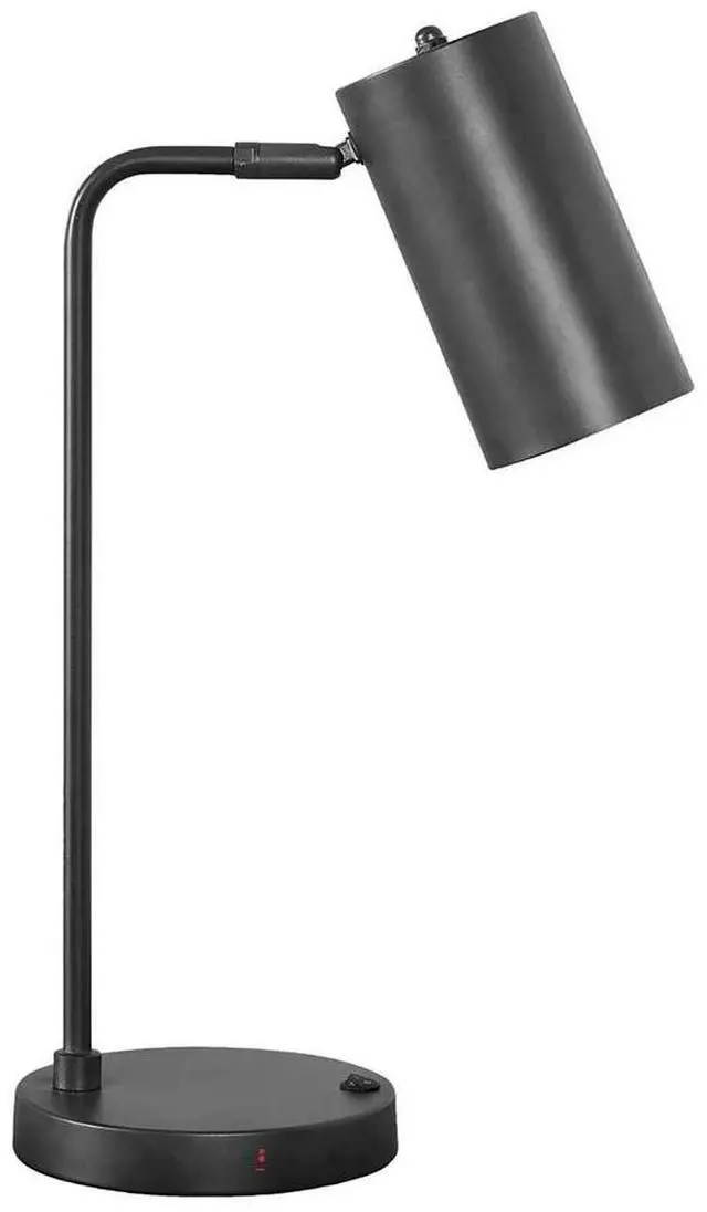 Main image of Lighting, 18"H, Table Lamp, Usb Port included, Grey Metal, Grey Shade, Modern