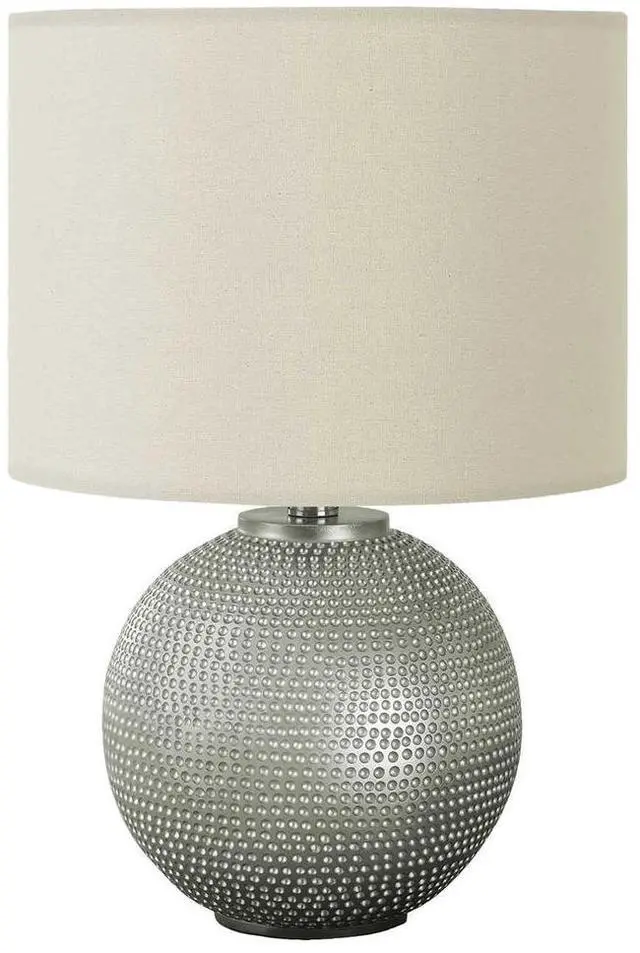 Main image of Lighting, 19"H, Table Lamp, Grey Resin, Ivory / Cream Shade, Modern