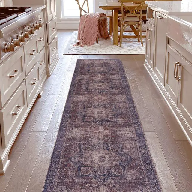 Main image of Burgundy Washable Rug 120*30 inch Runner Rug (Burgundy, 120*30 inch)