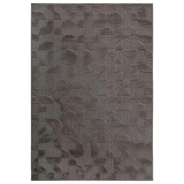 Alt view image 2 of 7 - Step Collection High-Low Brown Indoor Area Rug, 36*24 inch, Modern, Contemporary, Geometric, Bohemian, Bedroom, Kitchen, Living Room, Doormat, Non Shedding Carpet