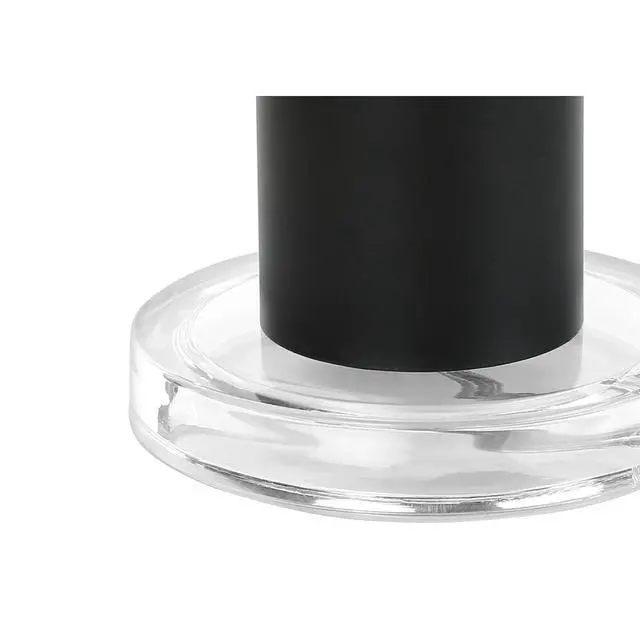 Alt view image 4 of 5 - Lighting, 28"H, Table Lamp, Black Metal, Black Shade, Contemporary