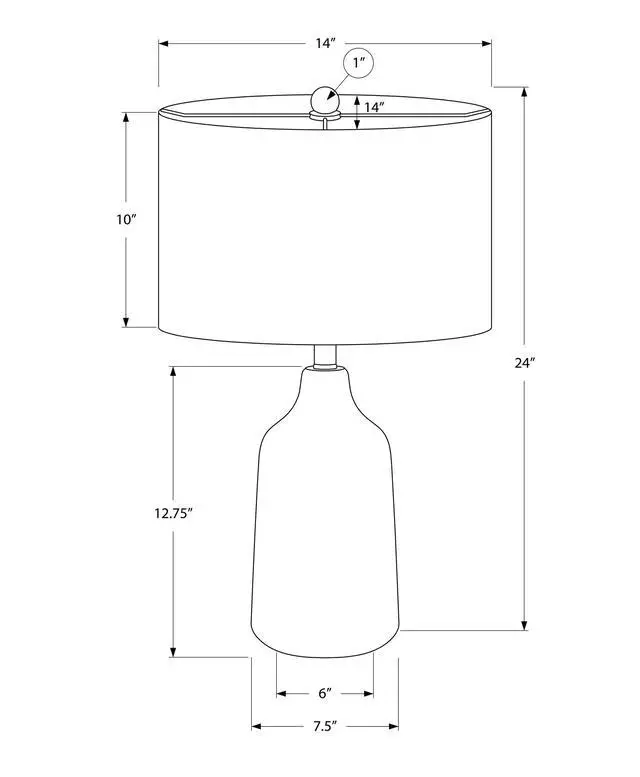 Alt view image 6 of 7 - Lighting, 24"H, Table Lamp, Beige Concrete, Ivory / Cream Shade, Contemporary