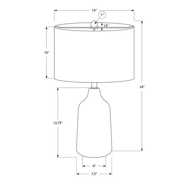 Alt view image 3 of 5 - Lighting, 24"H, Table Lamp, Grey Concrete, Beige Shade, Contemporary