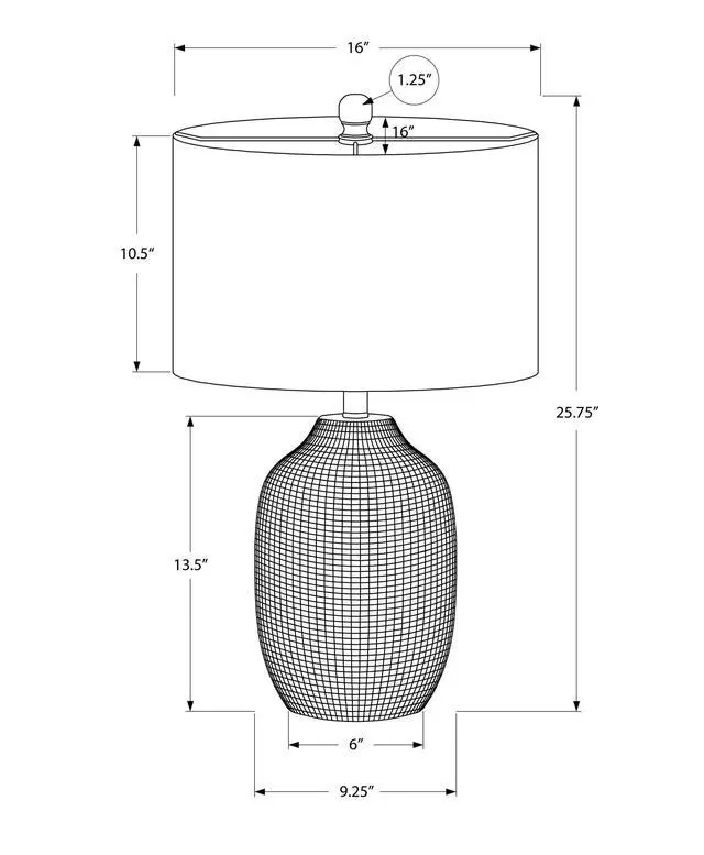 Alt view image 6 of 7 - Lighting, 26"H, Table Lamp, Black Ceramic, Ivory / Cream Shade, Contemporary