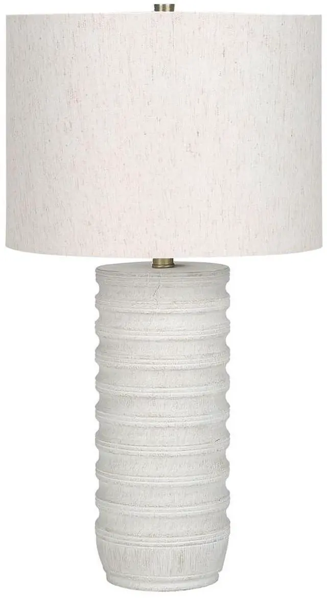 Main image of Lighting, 28"H, Table Lamp, Cream Resin, Ivory / Cream Shade, Transitional