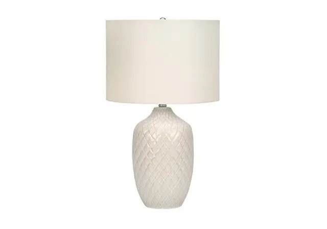 Alt view image 2 of 7 - Lighting, 25"H, Table Lamp, Cream Ceramic, Ivory / Cream Shade, Transitional