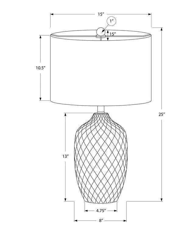 Alt view image 4 of 7 - Lighting, 25"H, Table Lamp, Cream Ceramic, Ivory / Cream Shade, Transitional