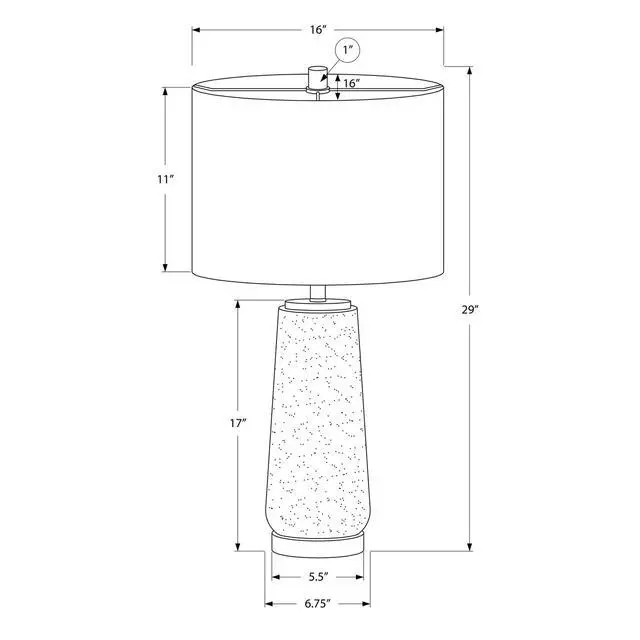 Alt view image 3 of 5 - Lighting, 29"H, Table Lamp, Grey Resin, Ivory / Cream Shade, Modern
