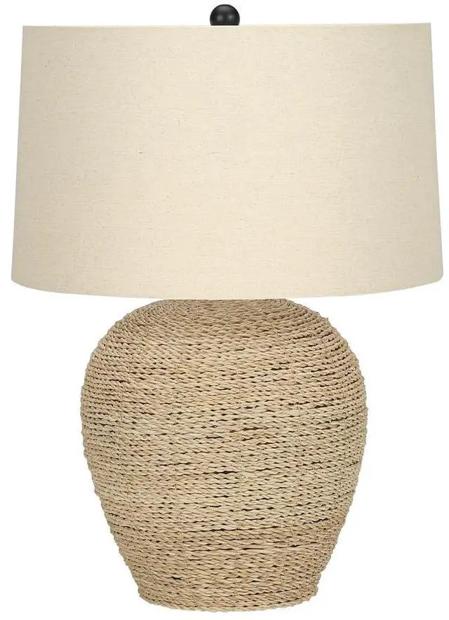 Main image of Lighting, 25"H, Table Lamp, Rattan, Beige Shade, Transitional