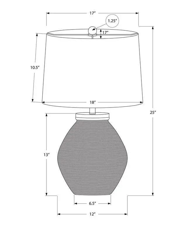 Alt view image 5 of 7 - Lighting, 25"H, Table Lamp, Cream Concrete, Beige Shade, Contemporary