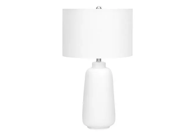 Alt view image 2 of 7 - Lighting, 26"H, Table Lamp, Cream Ceramic, Ivory / Cream Shade, Modern