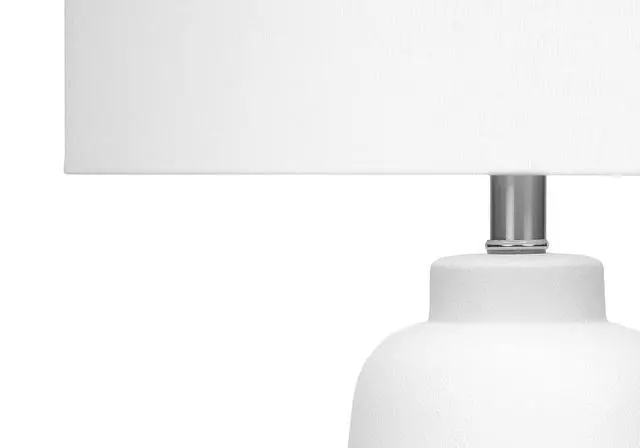 Alt view image 4 of 7 - Lighting, 26"H, Table Lamp, Cream Ceramic, Ivory / Cream Shade, Modern