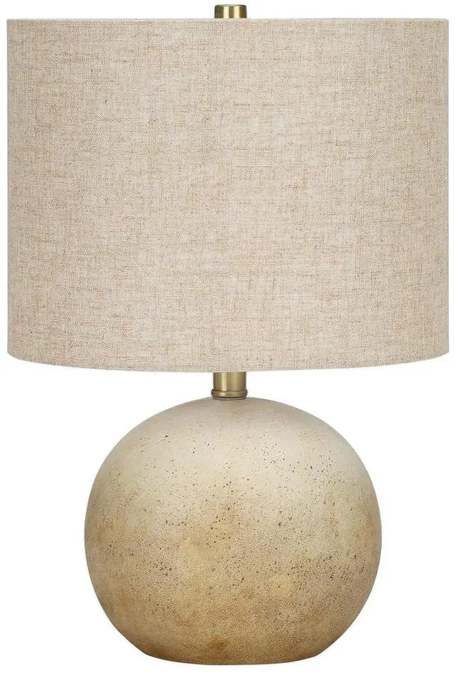 Main image of Lighting, 20"H, Table Lamp, Beige Concrete, Beige Shade, Contemporary
