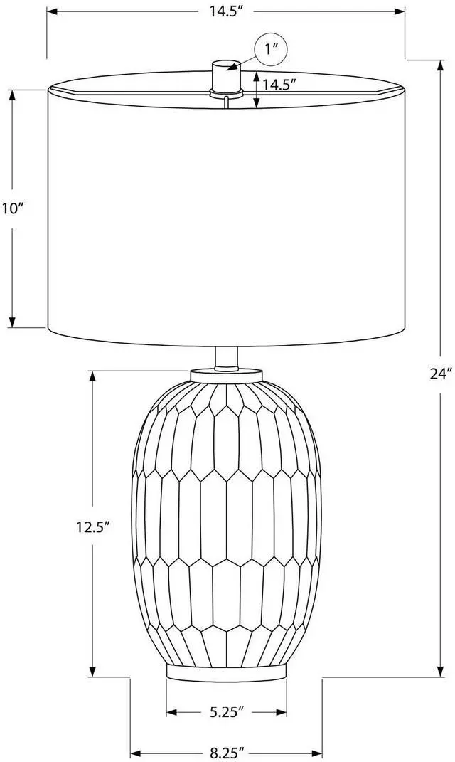 Alt view image 3 of 5 - Lighting, 24"H, Table Lamp, Cream Resin, Ivory / Cream Shade, Transitional