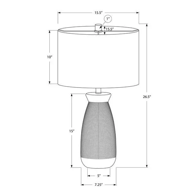 Alt view image 3 of 5 - Lighting, 27"H, Table Lamp, Cream Ceramic, Beige Shade, Contemporary
