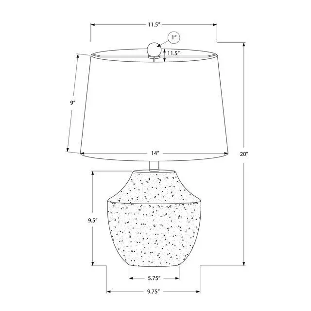 Alt view image 3 of 5 - Lighting, 20"H, Table Lamp, Cream Concrete, Ivory / Cream Shade, Modern