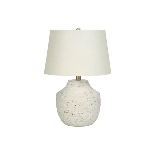 Main image of Lighting, 20"H, Table Lamp, Cream Concrete, Ivory / Cream Shade, Modern