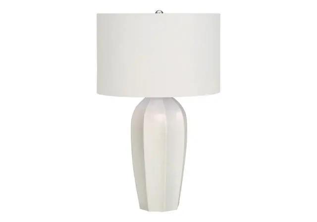 Alt view image 2 of 7 - Lighting, 27"H, Table Lamp, Cream Ceramic, Ivory / Cream Shade, Modern