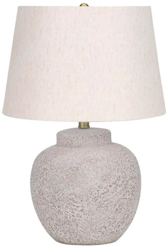 Main image of Lighting, 22"H, Table Lamp, Cream Concrete, Ivory / Cream Shade, Modern