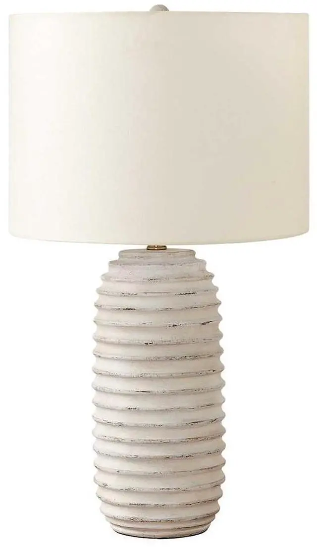 Main image of Lighting, 28"H, Table Lamp, Cream Resin, Ivory / Cream Shade, Transitional