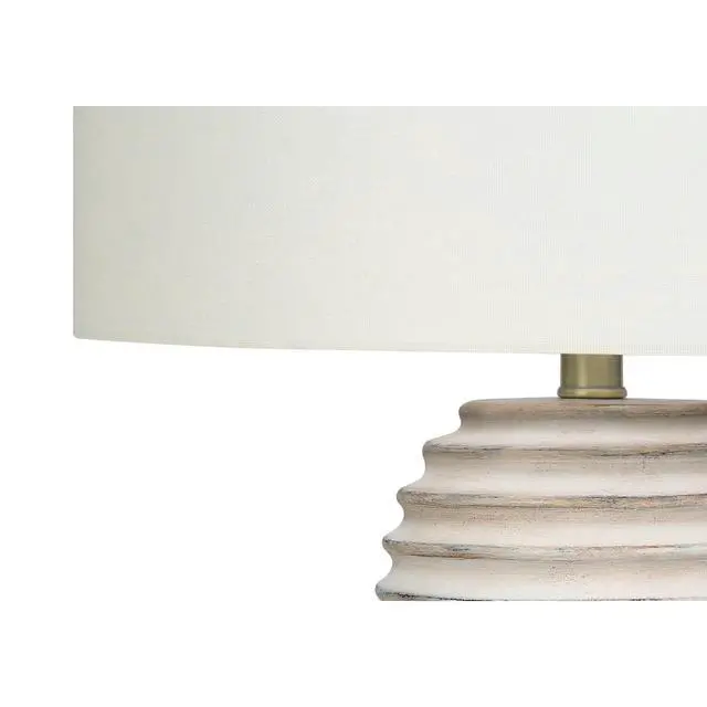 Alt view image 5 of 5 - Lighting, 28"H, Table Lamp, Cream Resin, Ivory / Cream Shade, Transitional