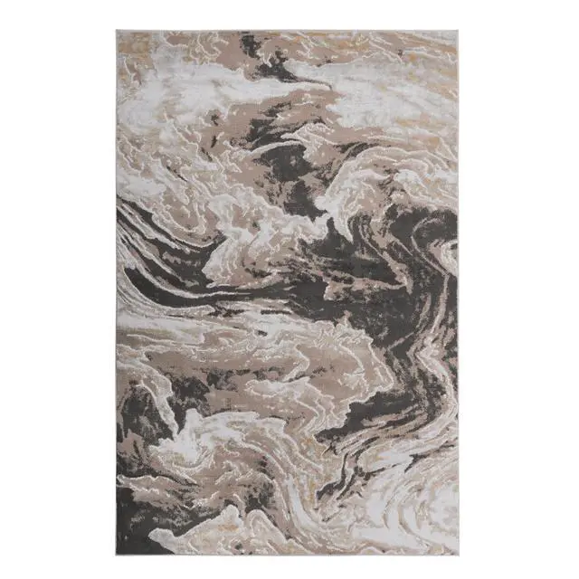 Alt view image 3 of 5 - Collection 96*26 inch L.Brown / Abstract Runner Rug
