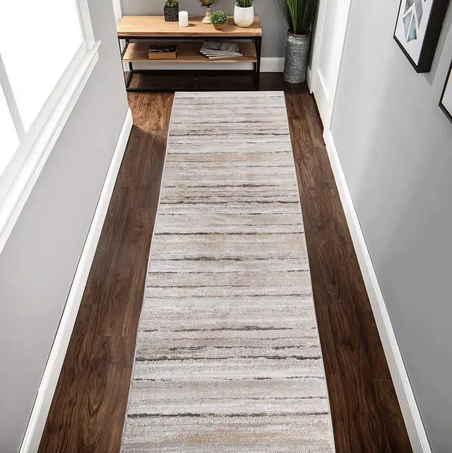 Main image of Collection 96*26 inch Brown / Striped Runner Rug