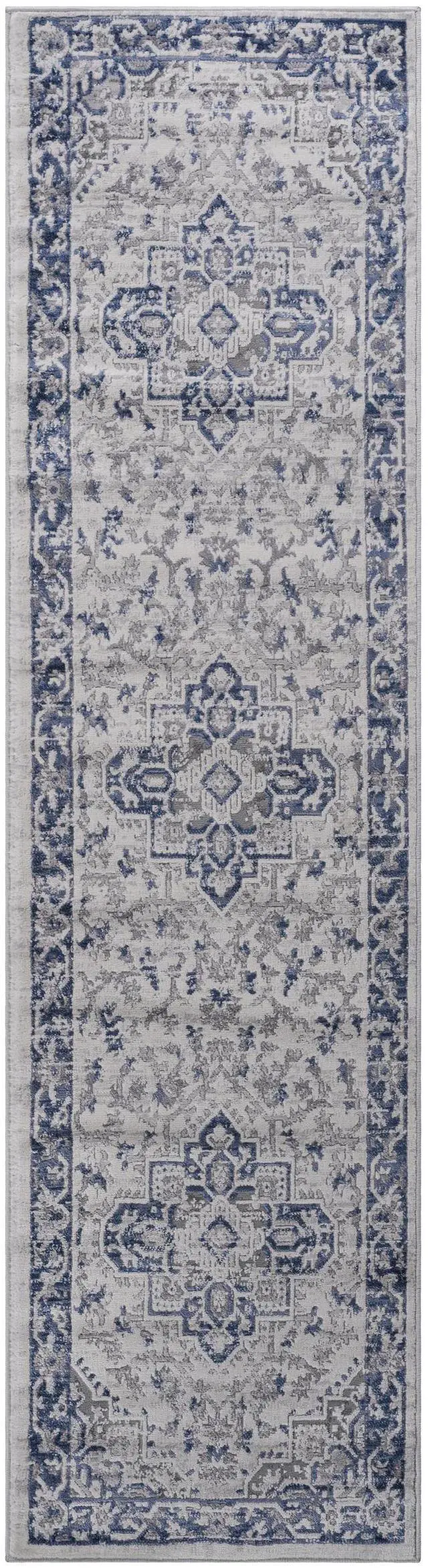 Main image of Collection 2X8 Blue/Grey/Oriental Non-Shedding Living Room Bedroom Dining Home Office Stylish and Stain Resistant Area Rug