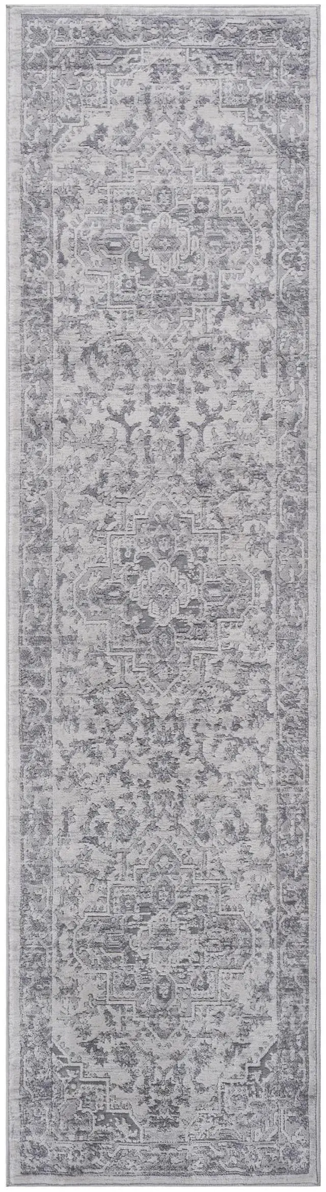 Main image of Collection 2X8 Silver/Oriental Non-Shedding Living Room Bedroom Dining Home Office Stylish and Stain Resistant Area Rug