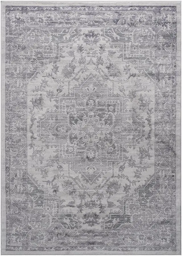Alt view image 2 of 3 - Collection 2X3 Silver/Oriental Non-Shedding Living Room Bedroom Dining Home Office Stylish and Stain Resistant Area Rug