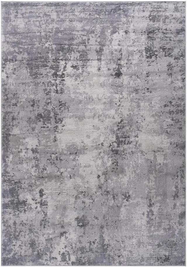 Alt view image 2 of 3 - Collection 2X3 Light Grey/Abstract Non-Shedding Living Room Bedroom Dining Home Office Stylish and Stain Resistant Area Rug
