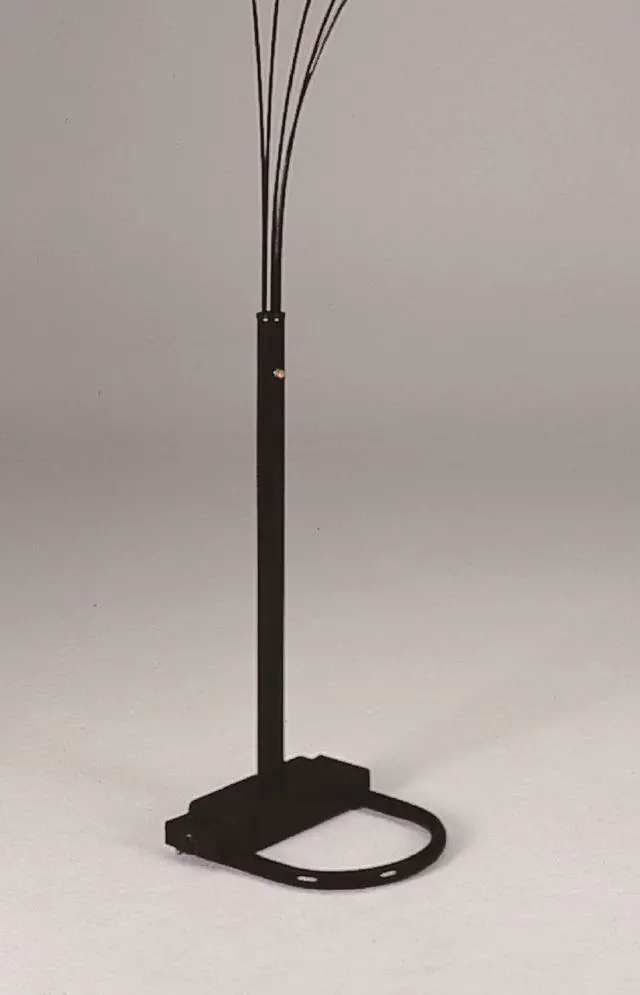 Alt view image 4 of 4 - 1Pc Modern Design Classic Peacock Shade 82" Floor Lamp Black Living Room
