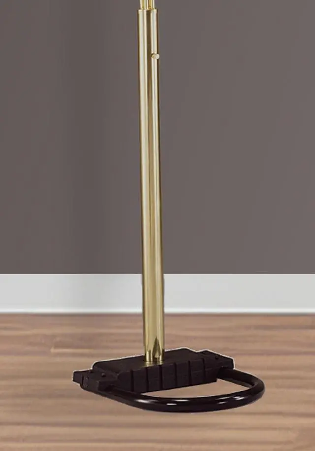 Alt view image 5 of 5 - 1Pc Modern Design Classic Luxury Sleek Multi-Head Floor Arc Lamp Half Moon Radiant Crystal-Encrusted Sleek Metallic Stems Living Room Gold Arc Lamp