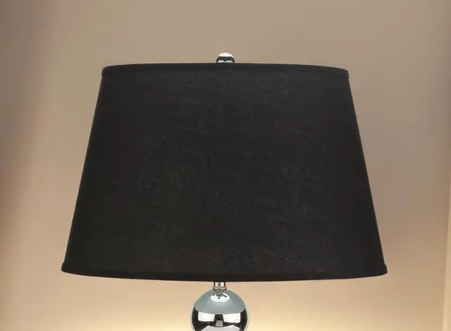 Alt view image 4 of 5 - 2Pc Modern Sleek Table Lamp Reflective Spheres Catch The Eye Black Silver