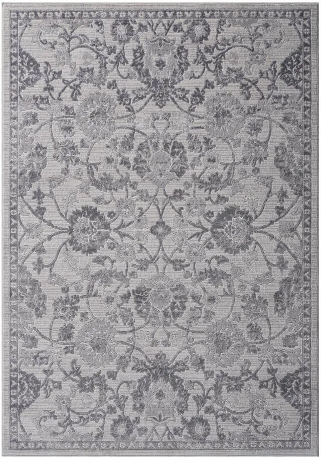 Main image of Collection 8X10 Grey/Silver/Oriental Non-Shedding Living Room Bedroom Dining Home Office Stylish and Stain Resistant Area Rug