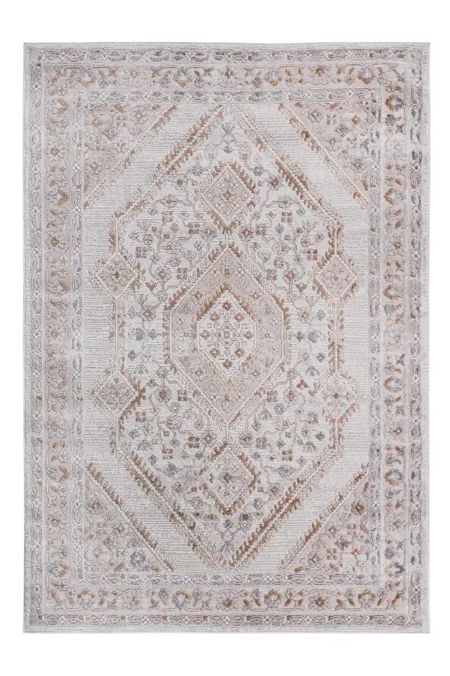 Alt view image 2 of 3 - Collection 2X3 Cream/Ivory/Bordered Non-Shedding Living Room Bedroom Dining Home Office Stylish and Stain Resistant Area Rug