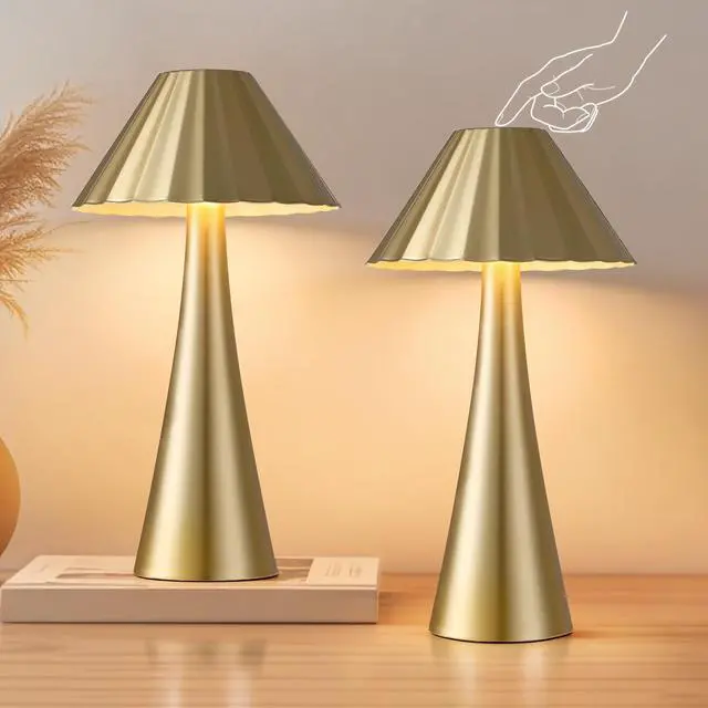 Main image of 26.5 inch Modern Mini Table Lamp Set Of 2, Small Nightstand Lamp with top touch Control and Usb Charging, Metal Desk Lamp with Dimmable Led Light for Living Room, Bedroom, Office, Study, Outdoor