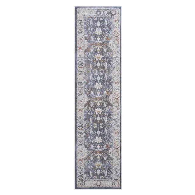 Alt view image 2 of 7 - Collection 2X8 Blue/Traditional Non-Shedding Living Room Bedroom Dining Home Office Stylish and Stain Resistant Area Rug