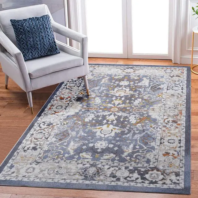 Main image of Collection 8X10 Blue/Traditional Non-Shedding Living Room Bedroom Dining Home Office Stylish and Stain Resistant Area Rug