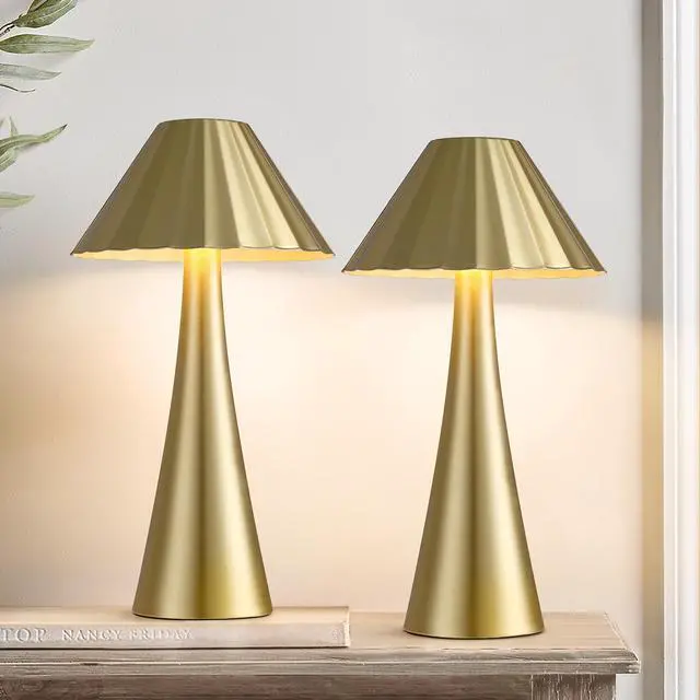 Alt view image 3 of 7 - 26.5 inch Modern Mini Table Lamp Set Of 2, Small Nightstand Lamp with top touch Control and Usb Charging, Metal Desk Lamp with Dimmable Led Light for Living Room, Bedroom, Office, Study, Outdoor