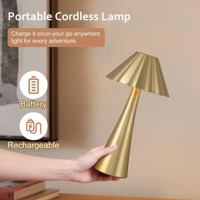 Alt view image 7 of 7 - 26.5 inch Modern Mini Table Lamp Set Of 2, Small Nightstand Lamp with top touch Control and Usb Charging, Metal Desk Lamp with Dimmable Led Light for Living Room, Bedroom, Office, Study, Outdoor