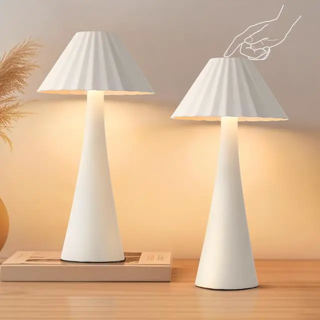 Main image of 26.5'' Modern Mini Table Lamp Set Of 2, Nightstand Lamp with top touch Control and Usb Charging, Small Metal Desk Lamp with Dimmable Led Light for Living Room, Bedroom, Office, Study, Outdoor