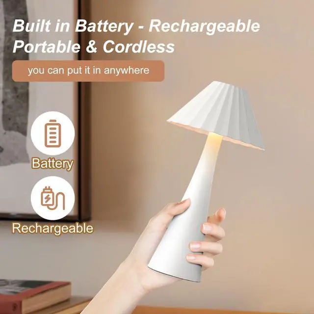 Alt view image 5 of 7 - 26.5'' Modern Mini Table Lamp Set Of 2, Nightstand Lamp with top touch Control and Usb Charging, Small Metal Desk Lamp with Dimmable Led Light for Living Room, Bedroom, Office, Study, Outdoor