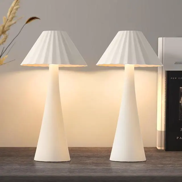 Alt view image 7 of 7 - 26.5'' Modern Mini Table Lamp Set Of 2, Nightstand Lamp with top touch Control and Usb Charging, Small Metal Desk Lamp with Dimmable Led Light for Living Room, Bedroom, Office, Study, Outdoor