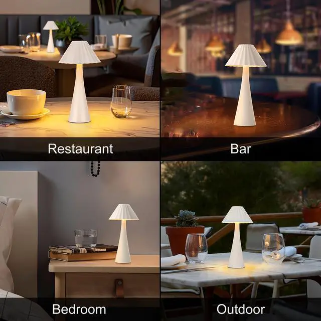 Alt view image 6 of 7 - 26.5'' Modern Mini Table Lamp Set Of 2, Nightstand Lamp with top touch Control and Usb Charging, Small Metal Desk Lamp with Dimmable Led Light for Living Room, Bedroom, Office, Study, Outdoor