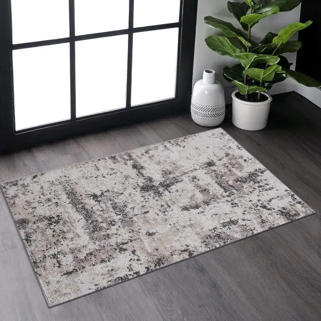 Main image of Collection 2X3 Cream/Brown/Traditional Non-Shedding Living Room Bedroom Dining Home Office Stylish and Stain Resistant Area Rug