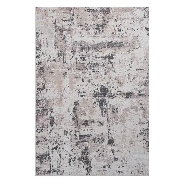 Alt view image 2 of 7 - Collection 5X7 Cream/Brown /Abstract Non-Shedding Living Room Bedroom Dining Home Office Stylish and Stain Resistant Area Rug